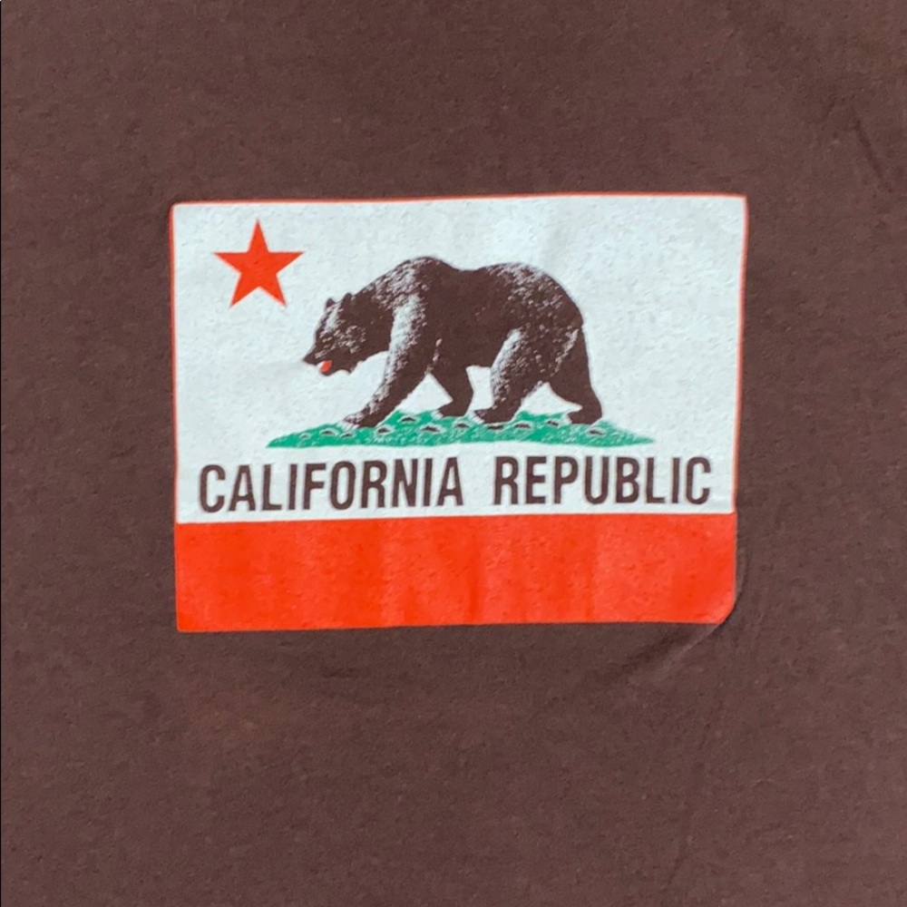 Chocolate California State Flag Tee
